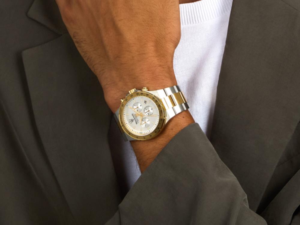 Reloj de Cuarzo Maserati Sfida, Plata, 43 mm, Cristal mineral, R8873640028