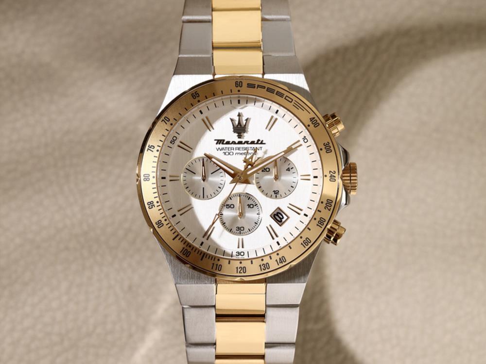 Reloj de Cuarzo Maserati Sfida, Plata, 43 mm, Cristal mineral, R8873640028