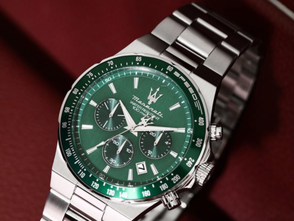 Reloj de Cuarzo Maserati Sfida, Verde, 41 mm, Cristal mineral, R8873640030