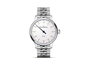 Reloj Automático Meistersinger N1, Carga manual, Blanco, 43 mm, AM3301G-MGB20