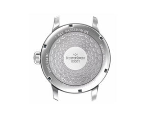 Reloj Automático Meistersinger N1, Carga manual, Blanco, 43 mm, AM3301G-MGB20