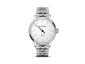 Reloj Automático Meistersinger N3, SW 200, 43 mm, Blanco, 38Horas, AM901G-MGB20