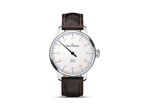 Reloj Automático Meistersinger N3, SW 200, 43 mm, Blanco, 38Horas, AM901G-SG02