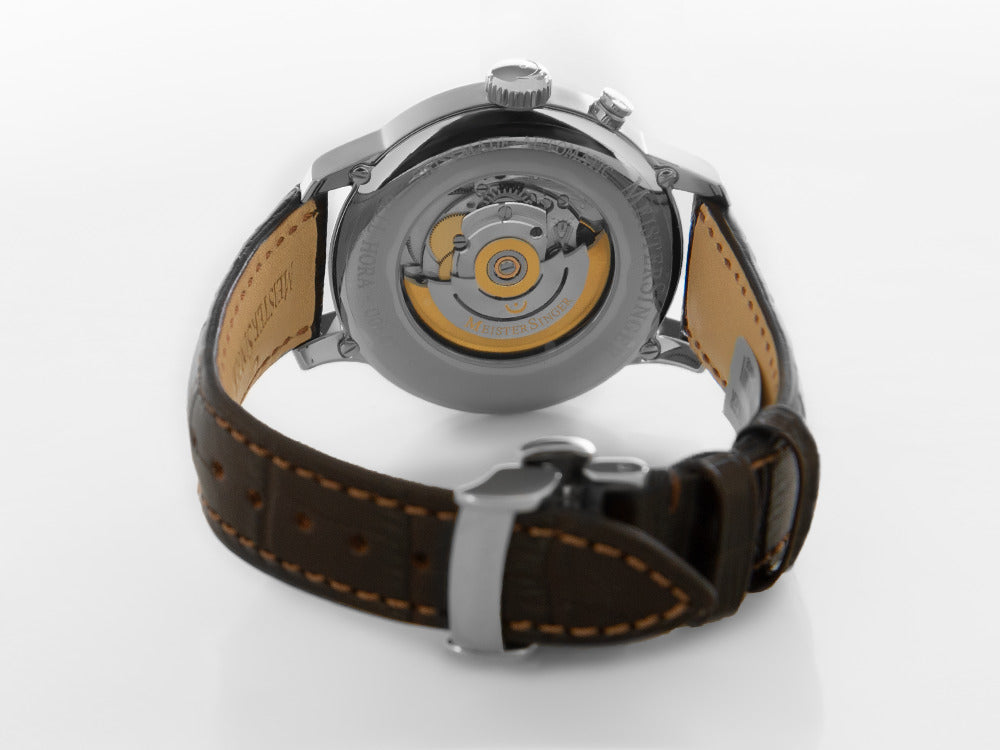 Reloj Automático Meistersinger Bell Hora, SW 200, Beige, 43 mm, BHO913-SG02