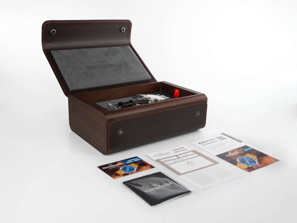 Reloj Automático Meistersinger Bell Hora, SW 200, Beige, 43 mm, BHO913-SG02