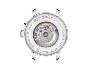 Reloj Automático Meistersinger Bell Hora, SW 200, Azul, 43 mm, BHO918G