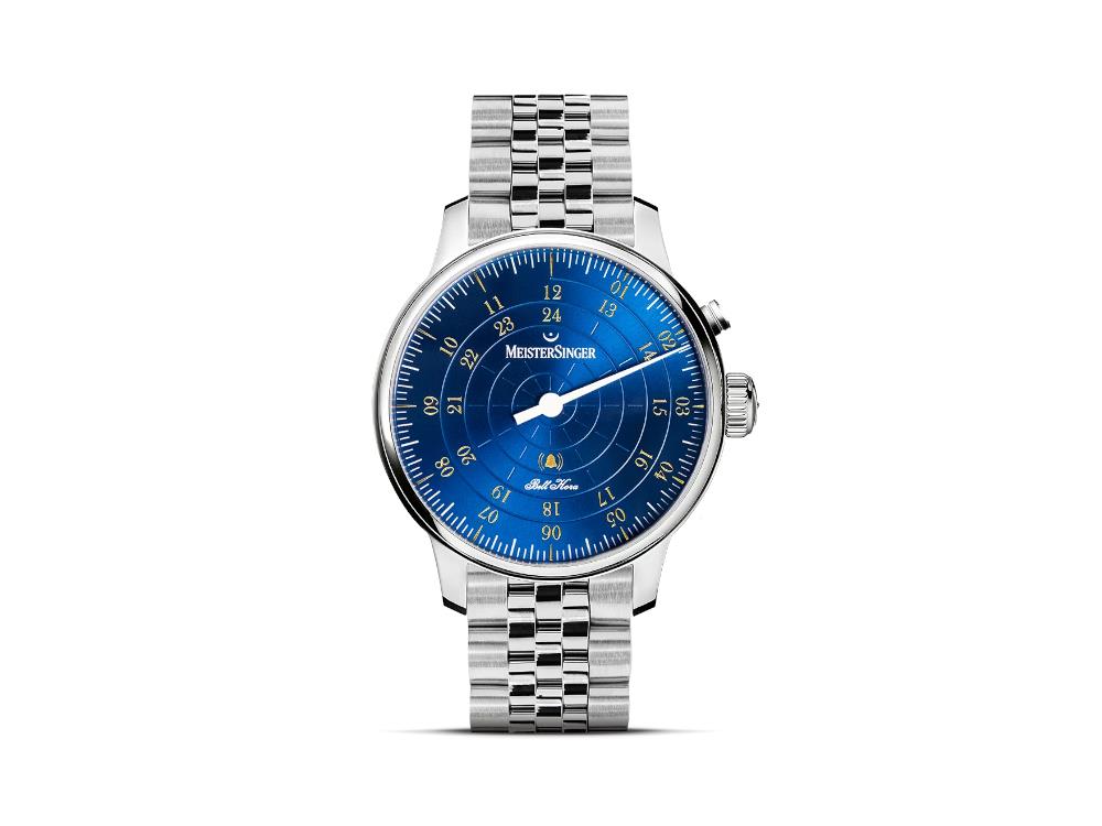 Reloj Automático Meistersinger Bell Hora, SW 200, Azul, 43 mm, BHO918G-MGB20