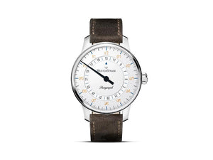Reloj Automático Meistersinger Perigraph, SW 300, 38 mm, Blanco, BM1101G-SV02
