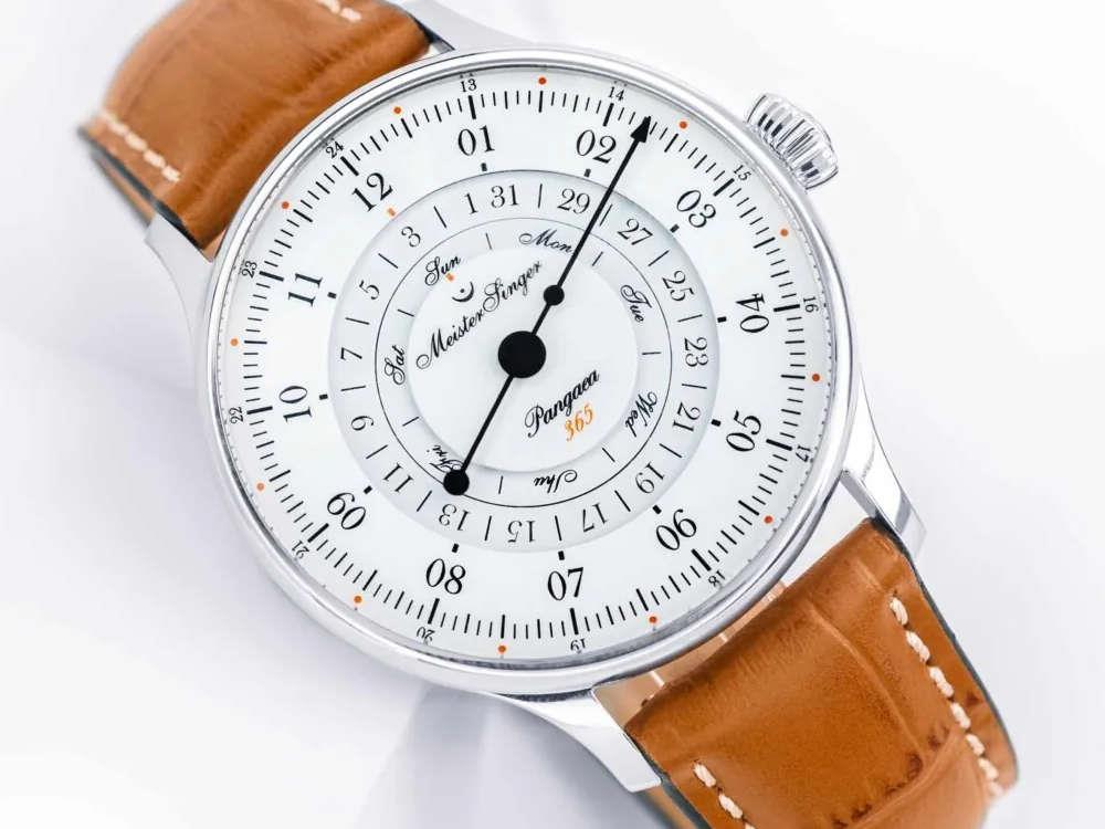 Reloj Automático Meistersinger Pangaea Day Date, 40 mm, Blanco, PDD365901-SG03W