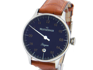 Reloj Automático Meistersinger Pangea Date, SW 200-1, 40 mm, Azul, Piel, PMD908