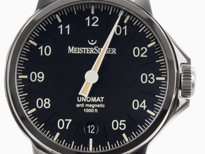 Reloj Automático Meistersinger Unomat, SW-400, 43 mm, Negro, UN902