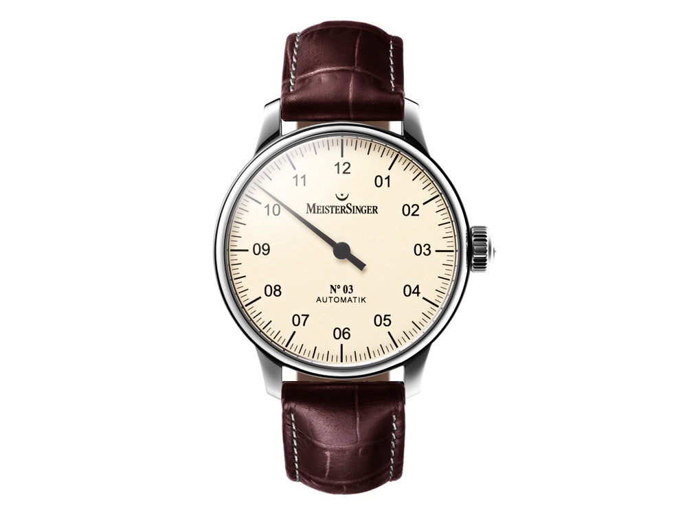Reloj Automático Meistersinger N3, ETA 2824-2, 43mm. Correa de piel, AM903