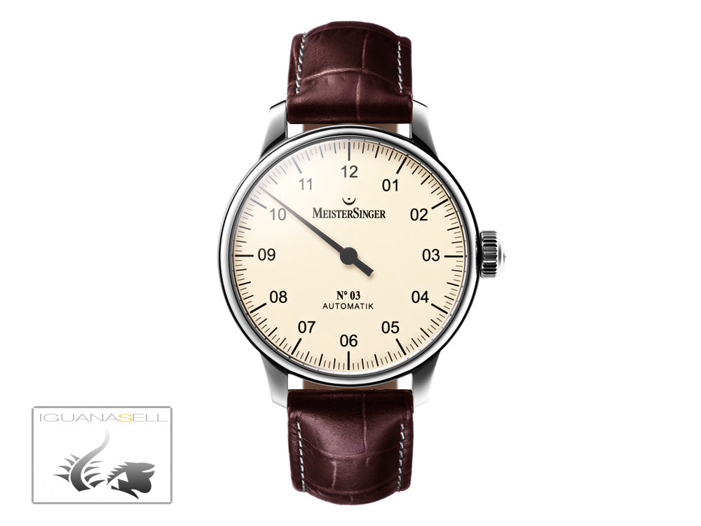 Reloj Automático Meistersinger N3, ETA 2824-2, 43mm. Correa de piel, AM903