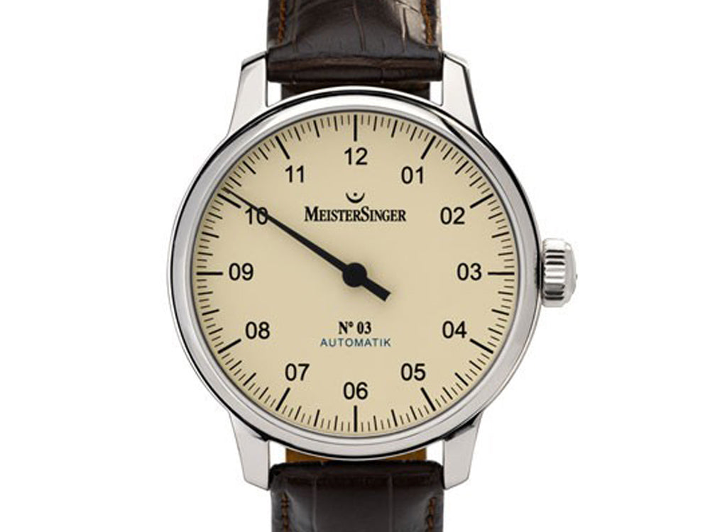 Reloj Automático Meistersinger N3, ETA 2824-2, 43mm. Correa de piel, AM903-SG02