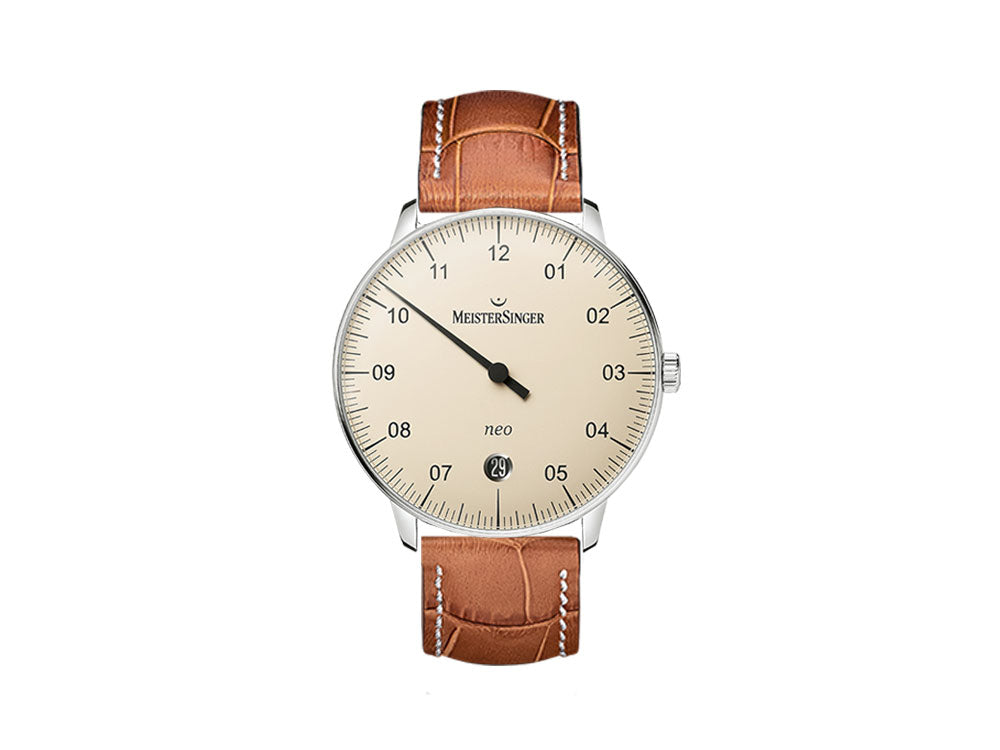 Reloj Automático Meistersinger Neo Ivory, 36 mm, Cognac, NE903N-SG03W
