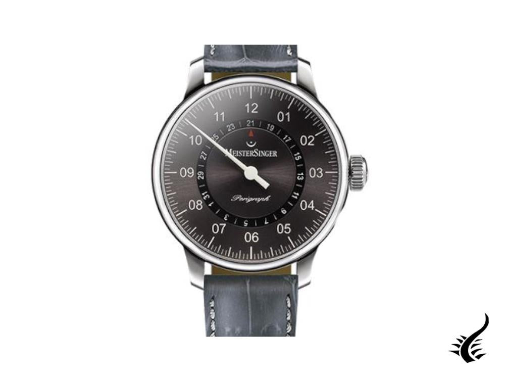 Reloj Automático Meistersinger Perigraph, ETA 2824-2, 43mm. Correa de piel