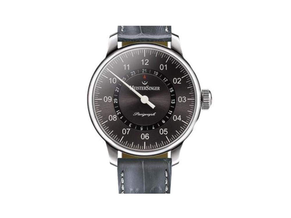 Reloj Automático Meistersinger Perigraph, ETA 2824-2, 43mm. Correa de piel