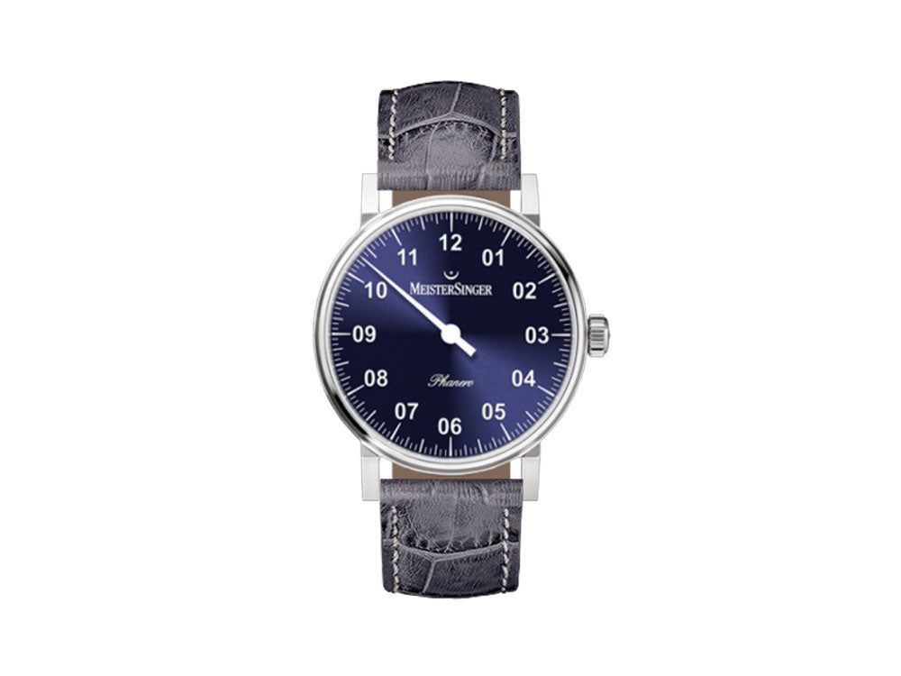 Reloj Meistersinger Phanero, Carga manual, SW 210, Azul sunburst, PH308-SG16
