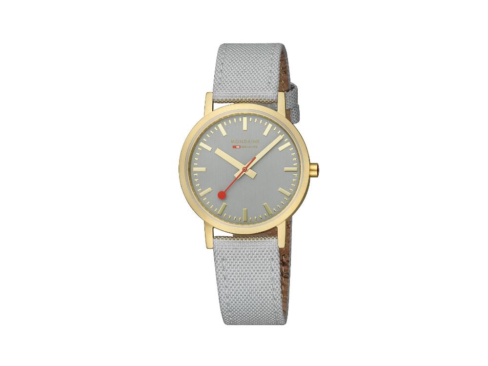 Reloj de Cuarzo Mondaine Classic, Gris, 36 mm, Correa textil, A660.30314.80SBU