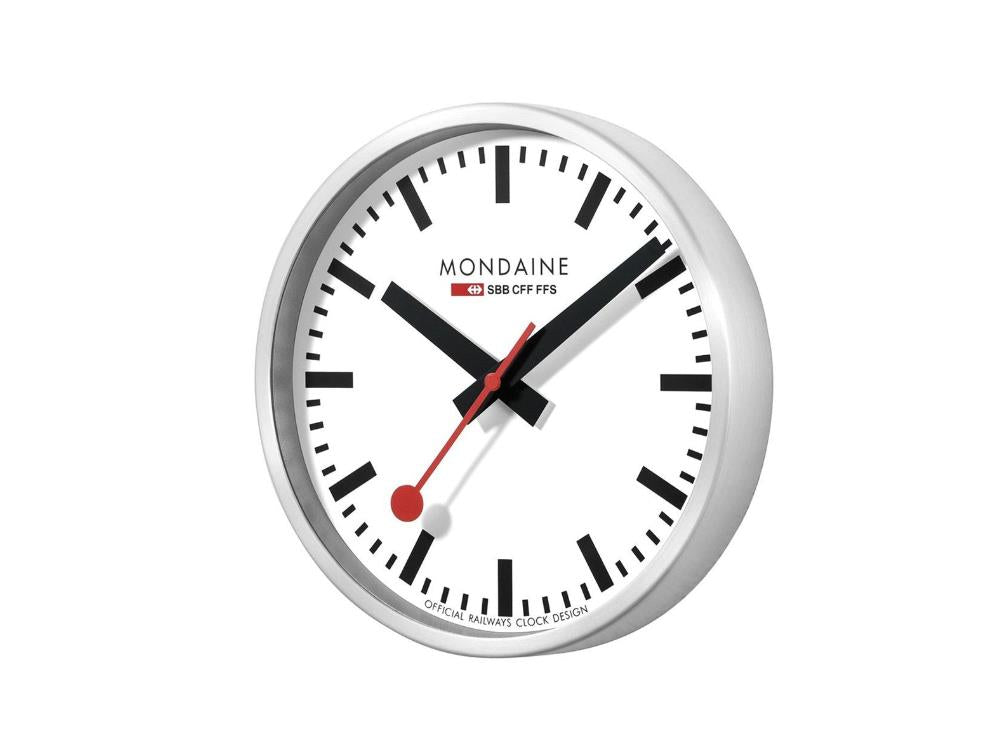 Reloj de Cuarzo Mondaine Clocks, Aluminio, Blanco, 25cm, A990.CLOCK.16SBB