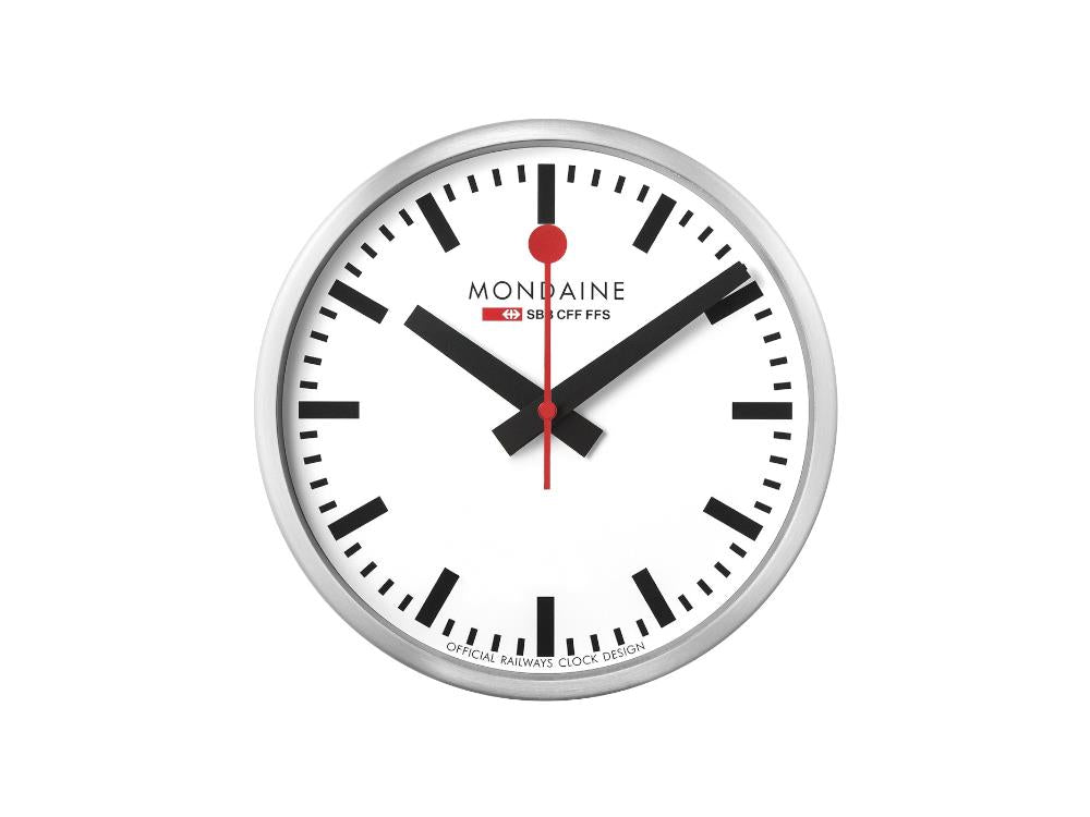 Reloj de Cuarzo Mondaine Clocks, Aluminio, Blanco, 25 cm, MSM.25S11