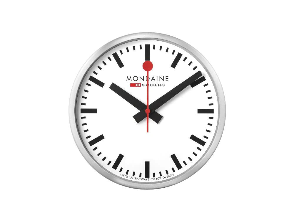 Reloj de Cuarzo Mondaine Clocks, Aluminio, Blanco, 25 cm, MSM.25S11