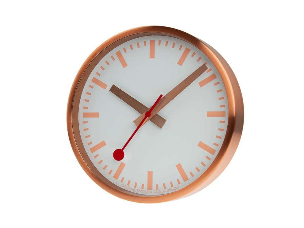 Reloj de Cuarzo Mondaine Clocks, Aluminio, Blanco, 25cm, A990.CLOCK.17SBK