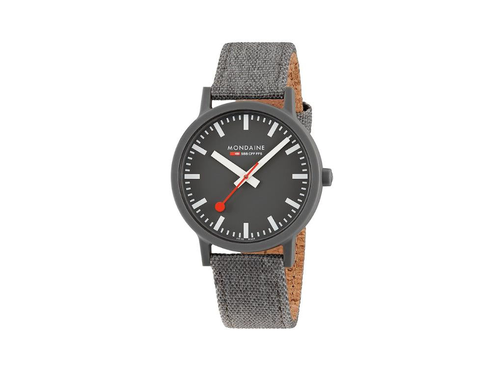 Reloj de Cuarzo Mondaine Essence Grey, Ecológico, Gris, 41 mm, MS1.41180.LH