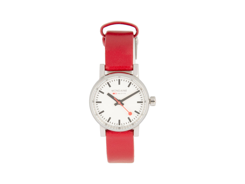 Reloj de Cuarzo Mondaine SBB Evo2 Petite, Blanco, 26mm, MSE.26110.LC