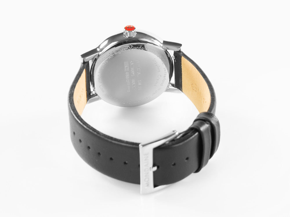 Reloj de Cuarzo Mondaine SBB Evo2, Blanco, 35 mm, Correa de piel, MSE.35110.LB