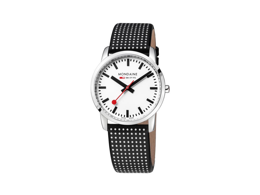 Reloj de cuarzo Mondaine SBB Simply Elegant, Blanco, 36mm, A400.30351.11SBO