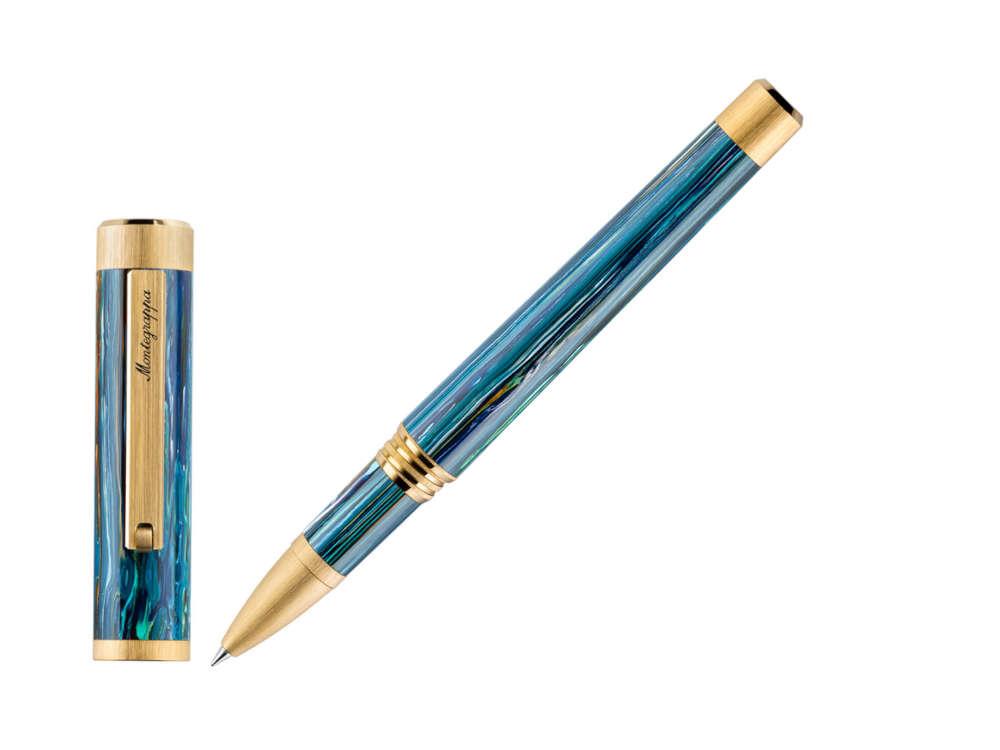 Roller Montegrappa Zero Zodiac Cancer, Azul, PVD Oro, ISZEZRIY-G9