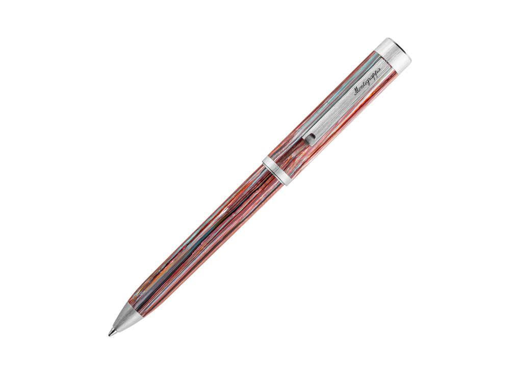 Bolígrafo Montegrappa Zero Zodiac Piscis, Rosa, Acero Inoxidable, ISZEZBIP-S2