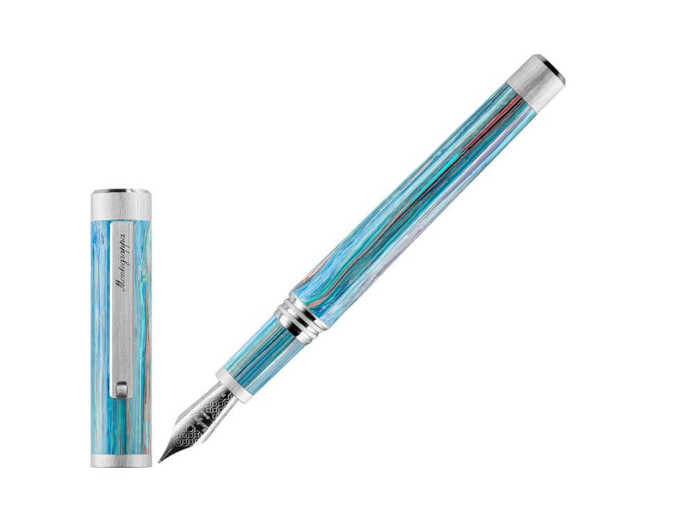 Pluma Estilográfica Montegrappa Zero Zodiac Taurus, Azul, ISZEZ-IP-A1