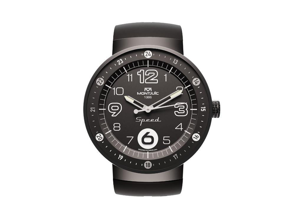 Reloj de Cuarzo Montjuic Elegance, Acero Inoxidable, Negro, 43 mm, MJ1.0103.B