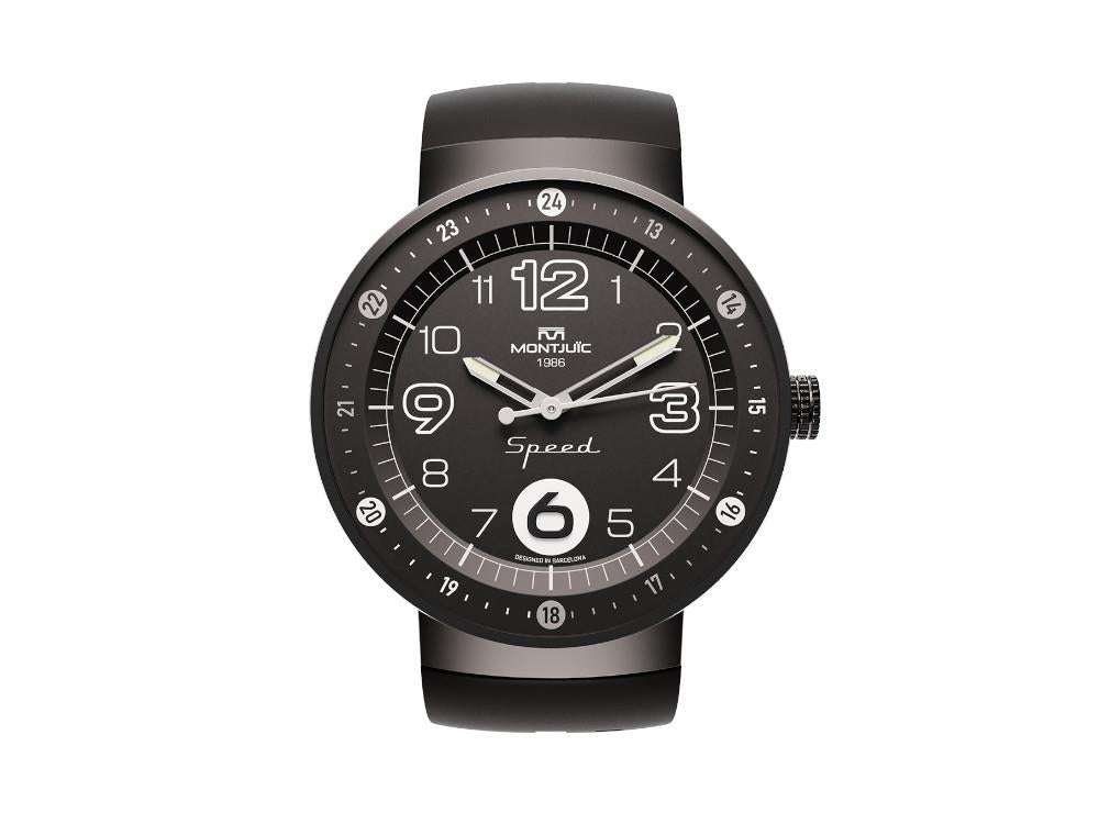 Reloj de Cuarzo Montjuic Elegance, Acero Inoxidable, Negro, 43 mm, MJ1.0103.B
