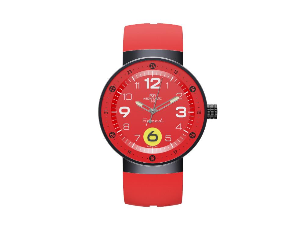 Reloj de Cuarzo Montjuic Speed Special Racing Series, Rojo, 43 mm, MJ1.1510.B