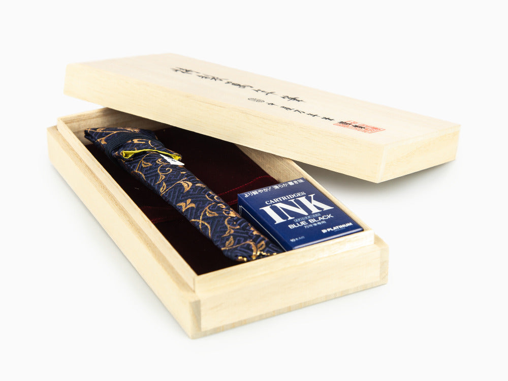 Estilográfica Nakaya Cigar Portable Arai Shu, Ebonita y laca Urushi