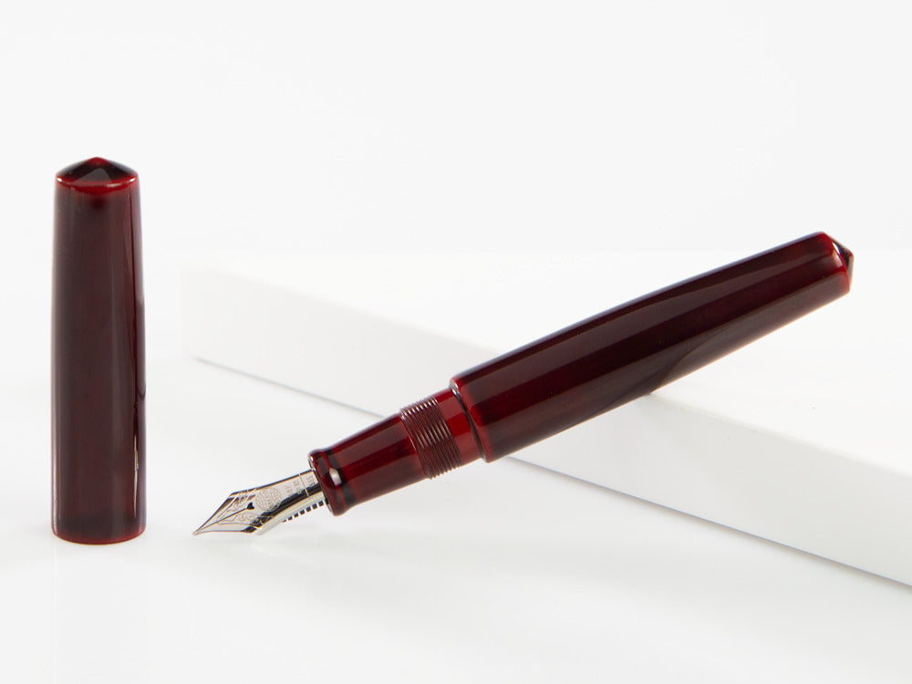 Pluma Estilográfica Nakaya Cigar Piccolo, Aka-Tamenuri, Ebonita, Rodio