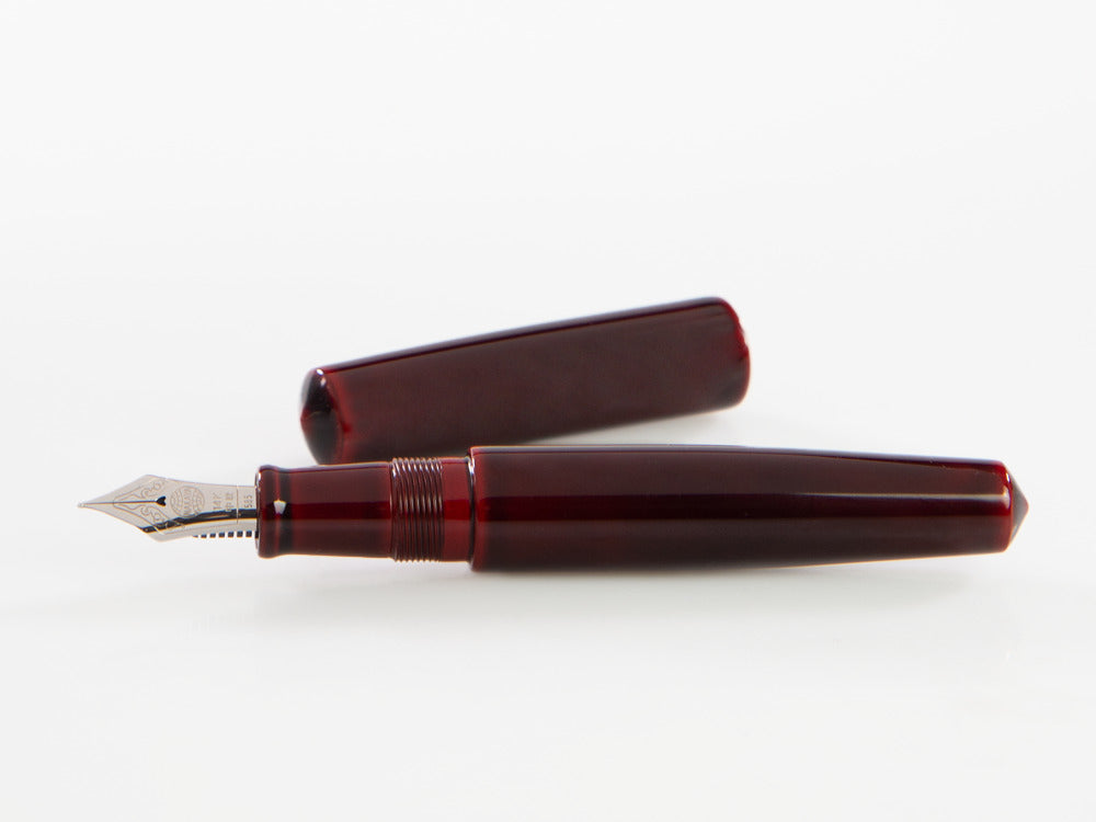 Pluma Estilográfica Nakaya Cigar Piccolo, Aka-Tamenuri, Ebonita, Rodio