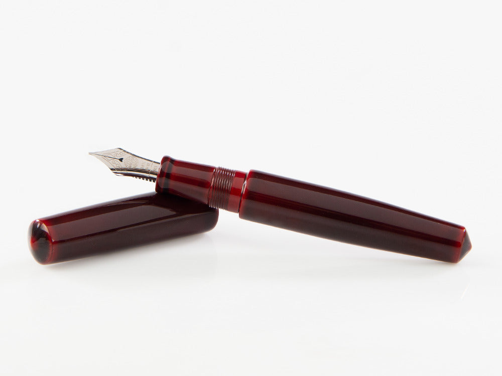 Pluma Estilográfica Nakaya Cigar Piccolo, Aka-Tamenuri, Ebonita, Rodio