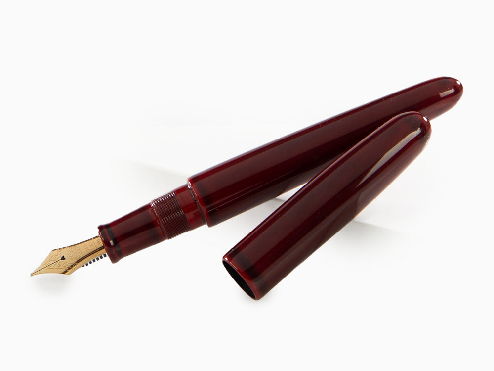 Pluma Estilográfica Nakaya Cigar Portable, Aka-Tamenuri, Plumín Itálico