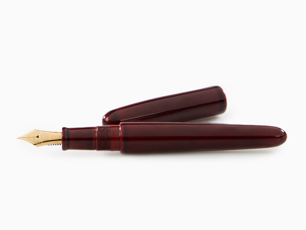 Pluma Estilográfica Nakaya Cigar Portable, Aka-Tamenuri, Plumín Itálico