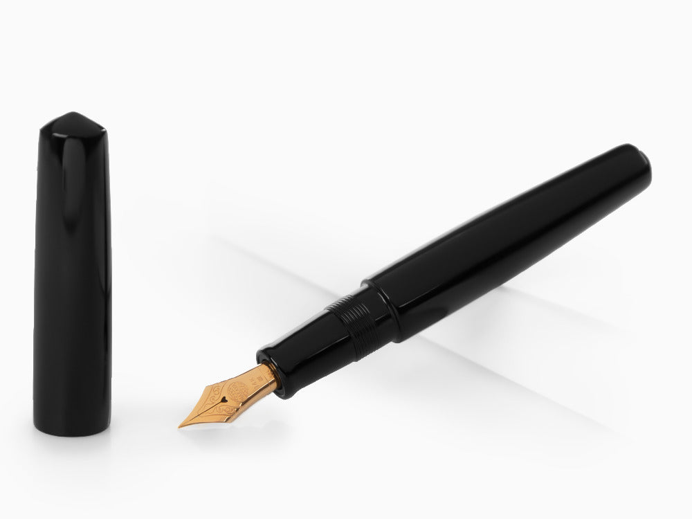 Pluma Estilográfica Nakaya Cigar Kuro-Roiro Piccolo, Negro, Oro Rosa 14k