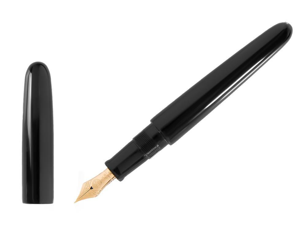 Pluma Estilográfica Nakaya Cigar Kuro-Roiro Portable, Negro, Laca Urushi