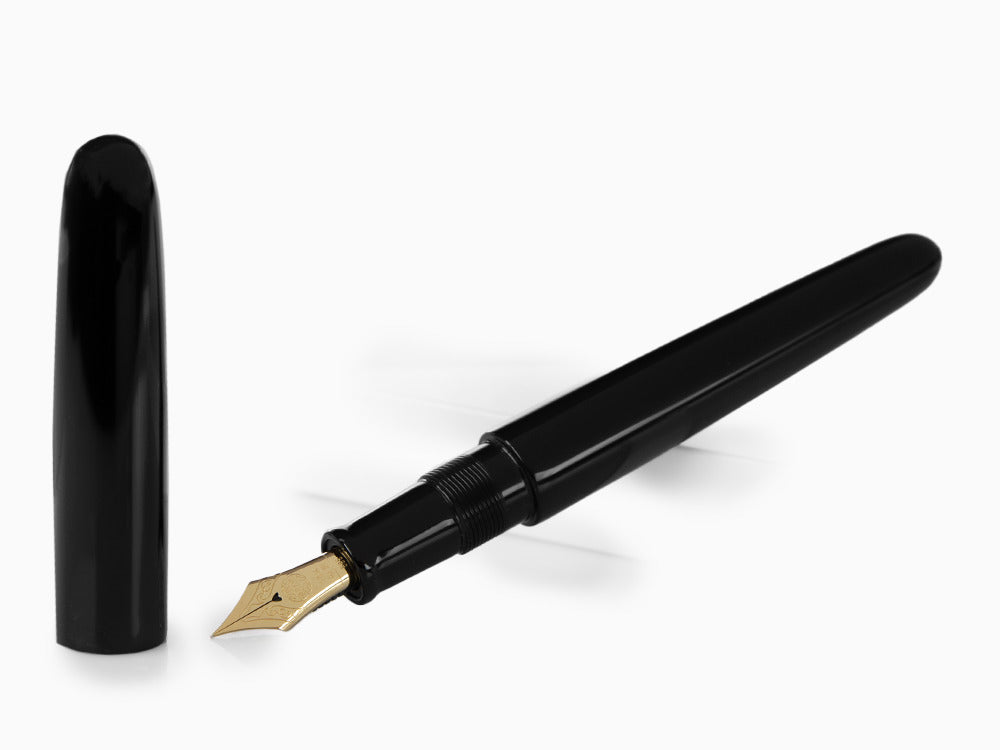 Pluma Estilográfica Nakaya Cigar Kuro-Roiro Portable, Negro, Laca Urushi