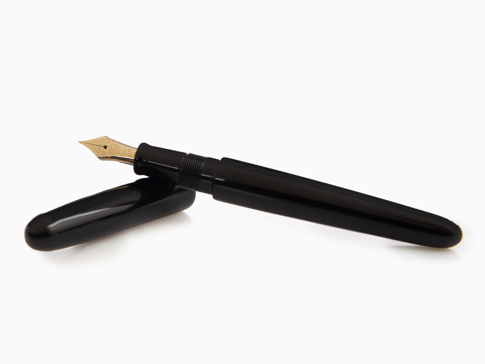 Pluma Estilográfica Nakaya Cigar Kuro-Roiro Portable, Negro, Laca Urushi