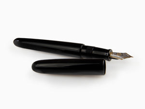 Estilográfica Nakaya Cigar Portable, Negro, Ebonita, Oro 14K bicolor