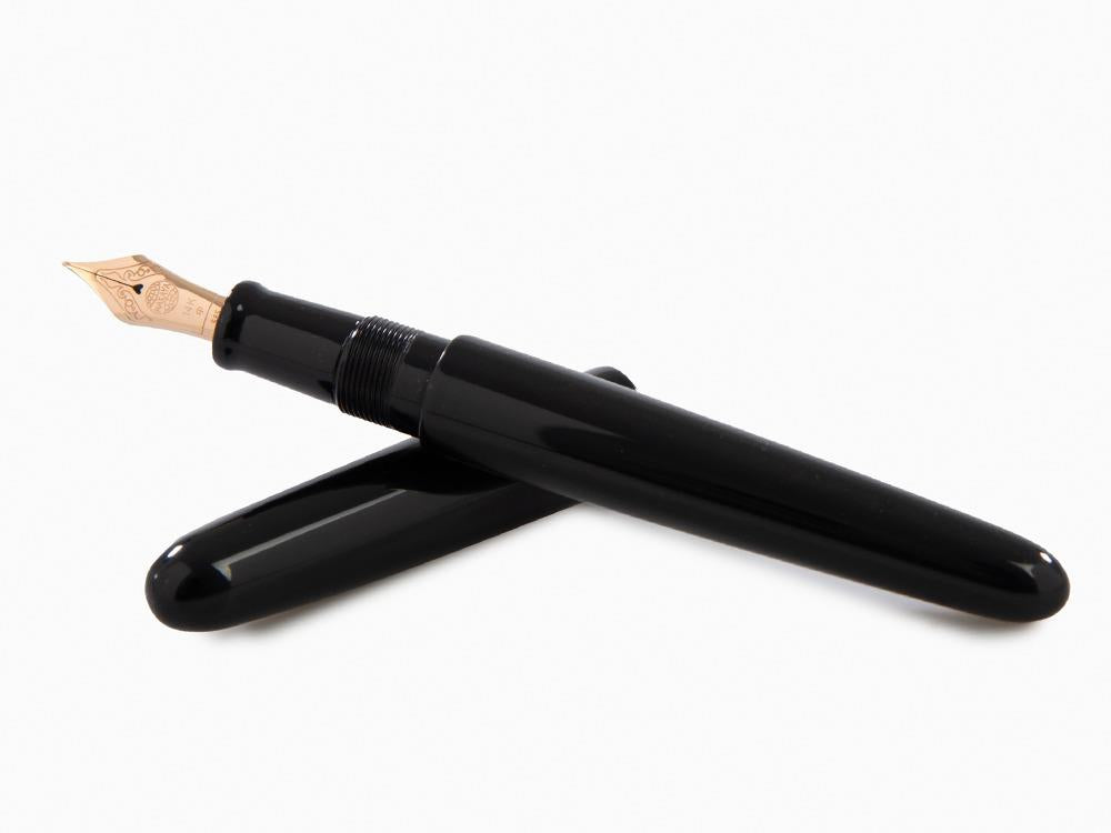 Pluma Estilográfica Nakaya Cigar Kuro-Roiro Portable, Ebonita, Oro 14k