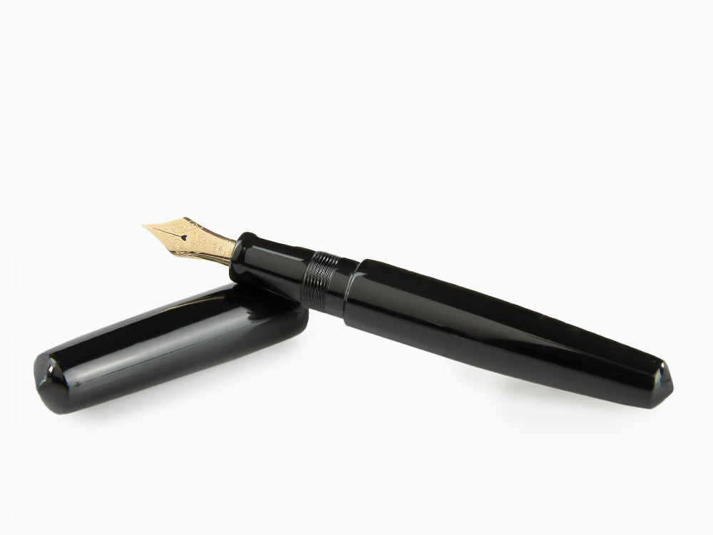 Pluma Estilográfica Nakaya Cigar Kuro-Roiro Piccolo, Negro, Laca Urushi